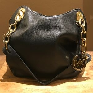 michael kors purse with gold chain handle